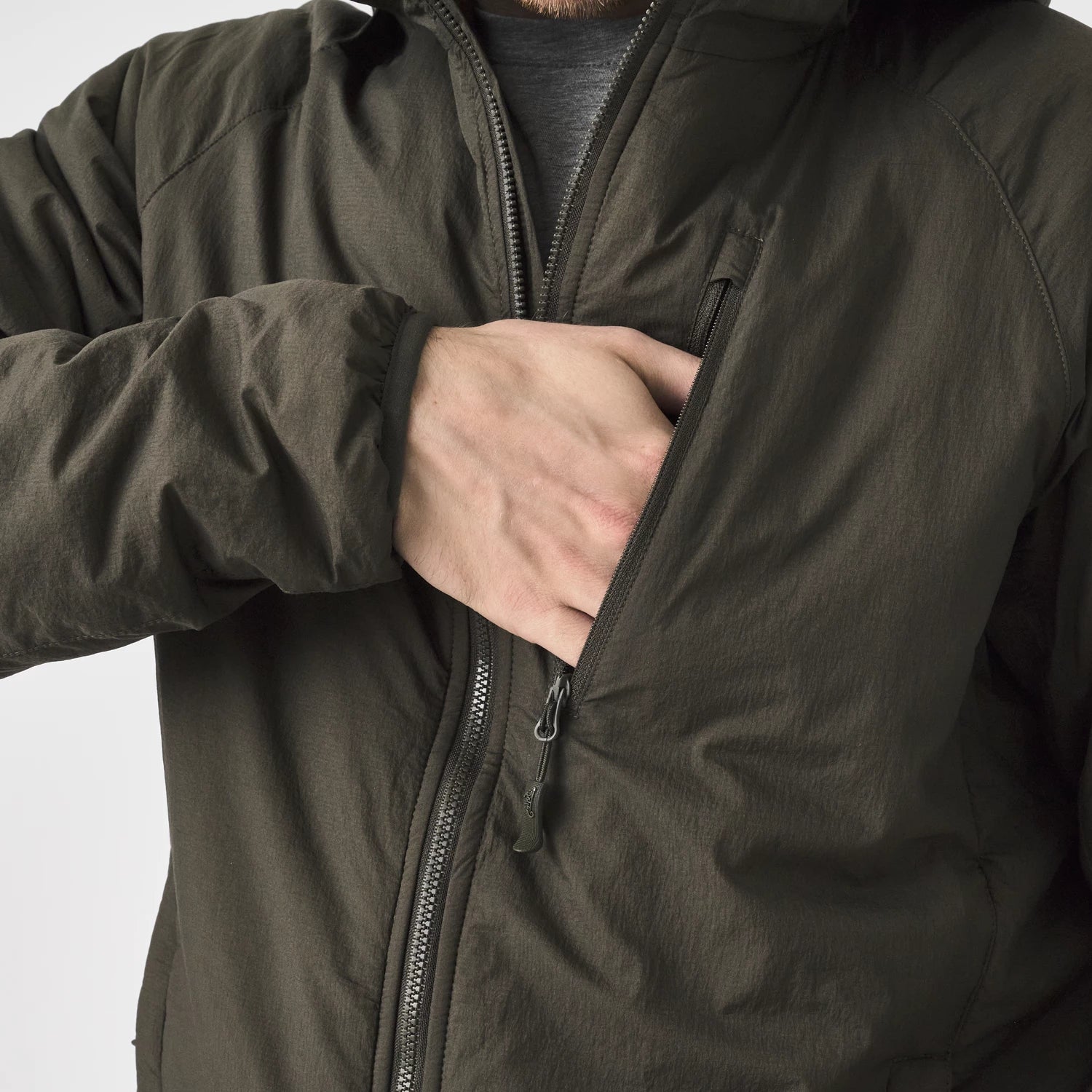 Helikon-Tex WOLFHOUND bunda s kapucňou Climashield Apex, Shadow Grey – detail 3