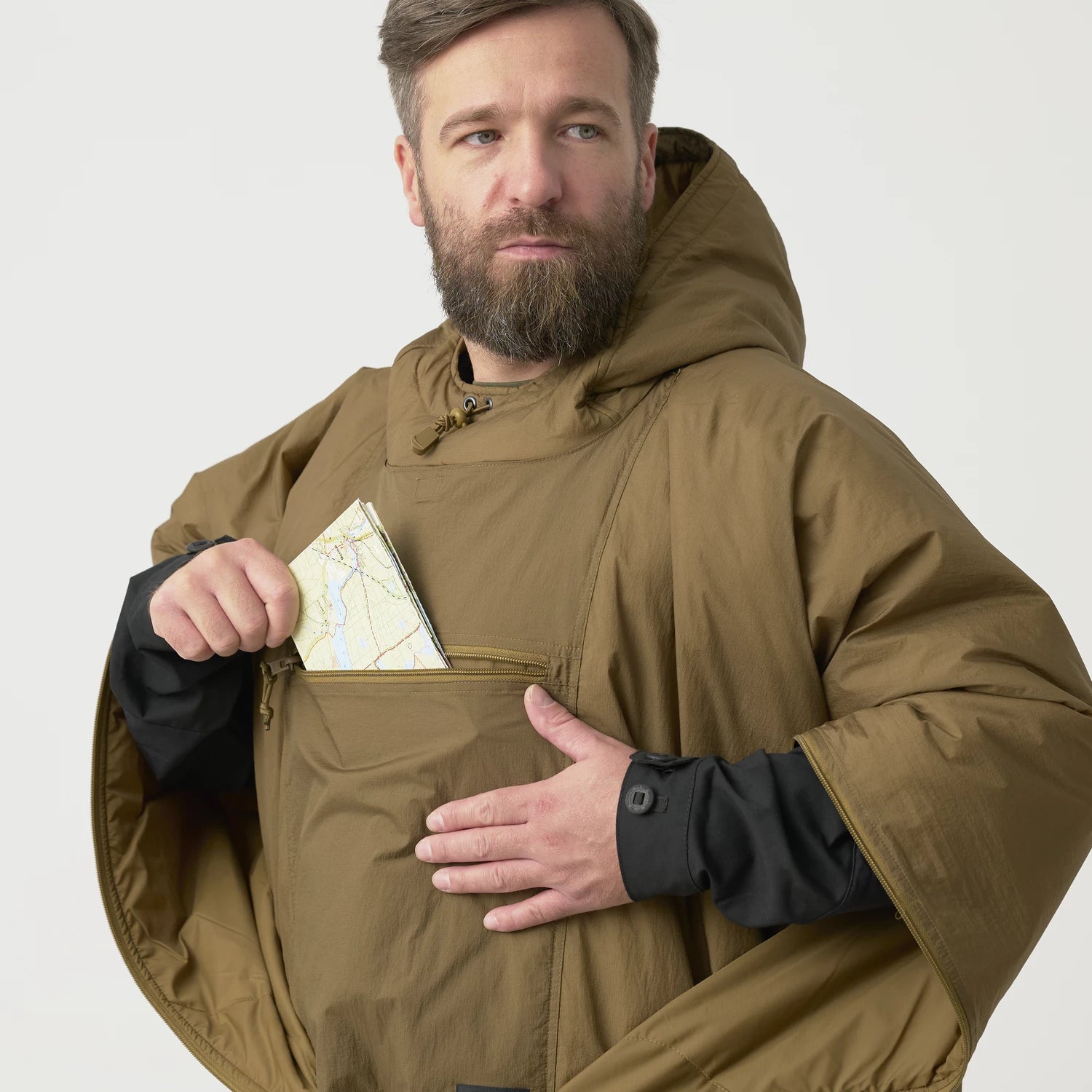 Helikon-Tex SWAGMAN ROLL pončo, pomarančový – detail 2