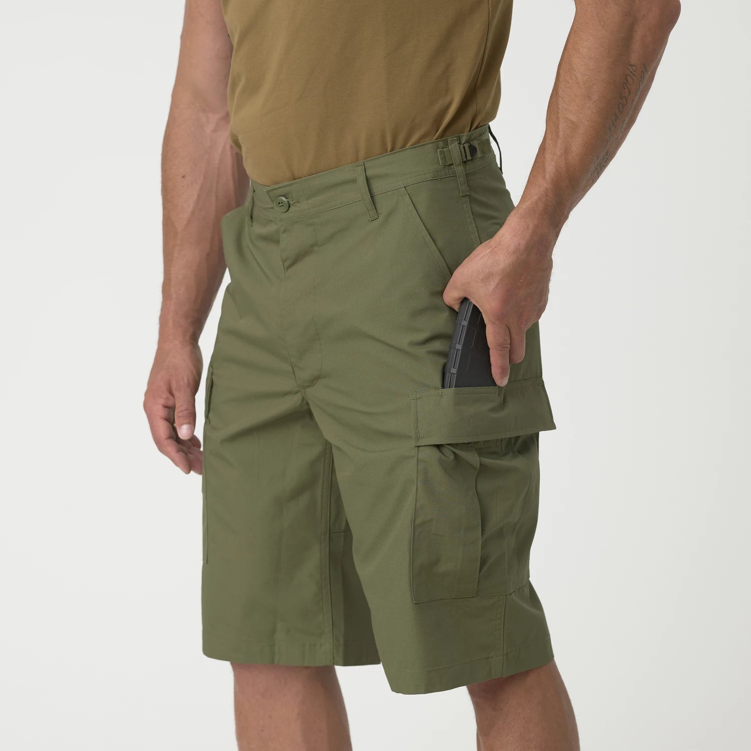 Helikon-Tex BDU krátke nohavice Ripstop bavlnené, US Desert – detail 4