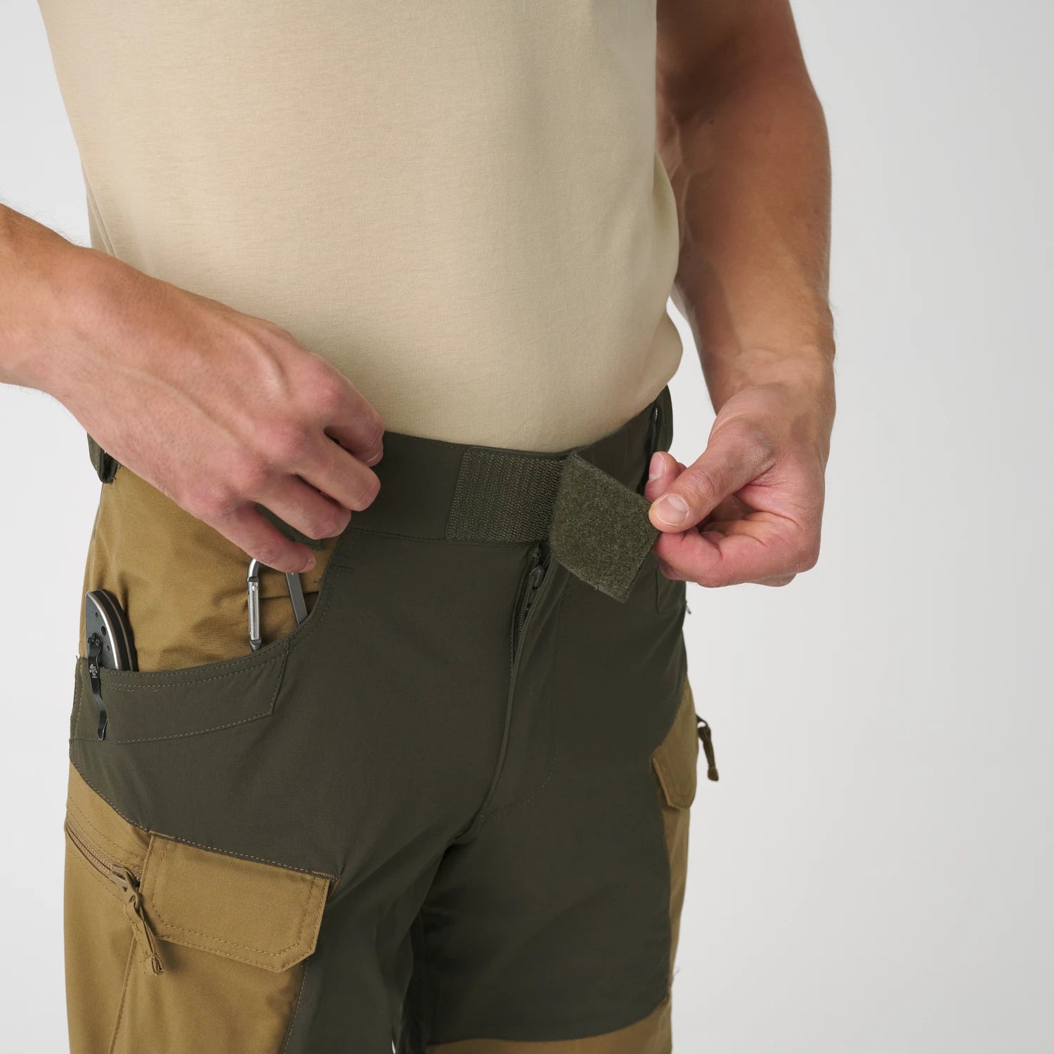 Helikon-Tex Hybrid Outback nohavice DuraCanvas, taiga green/čierna – detail 7
