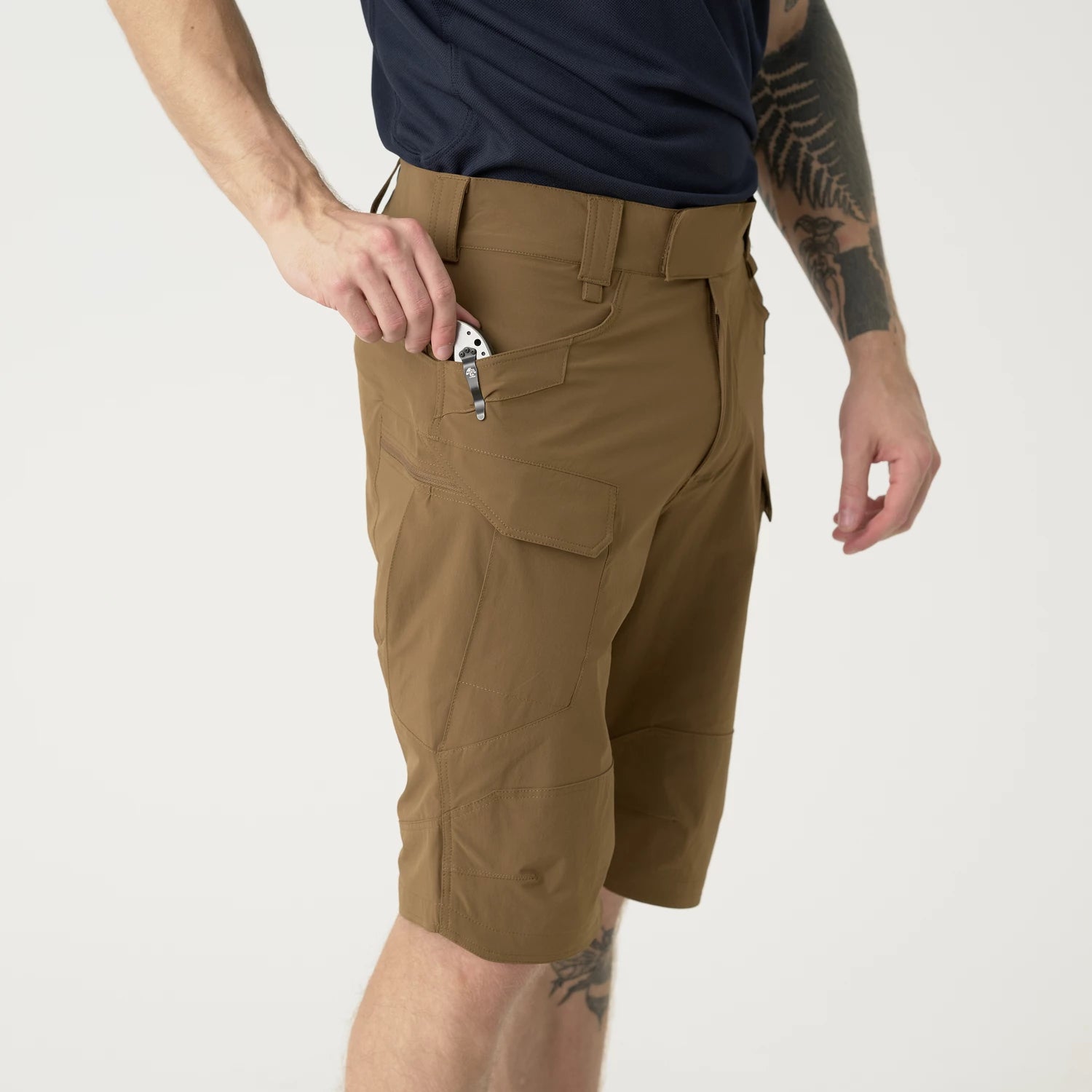 Helikon-Tex OTS 11" šortky VersaStrecth taktické outdoorové Versa Strecth Lite, Crimson Sky / Black – detail 6