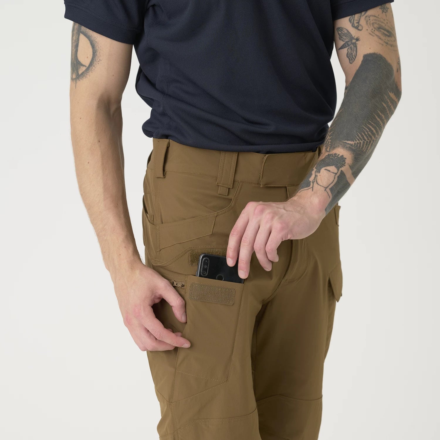 Helikon-Tex OTS 11" šortky VersaStrecth taktické outdoorové Versa Strecth Lite, Crimson Sky / Black – detail 11