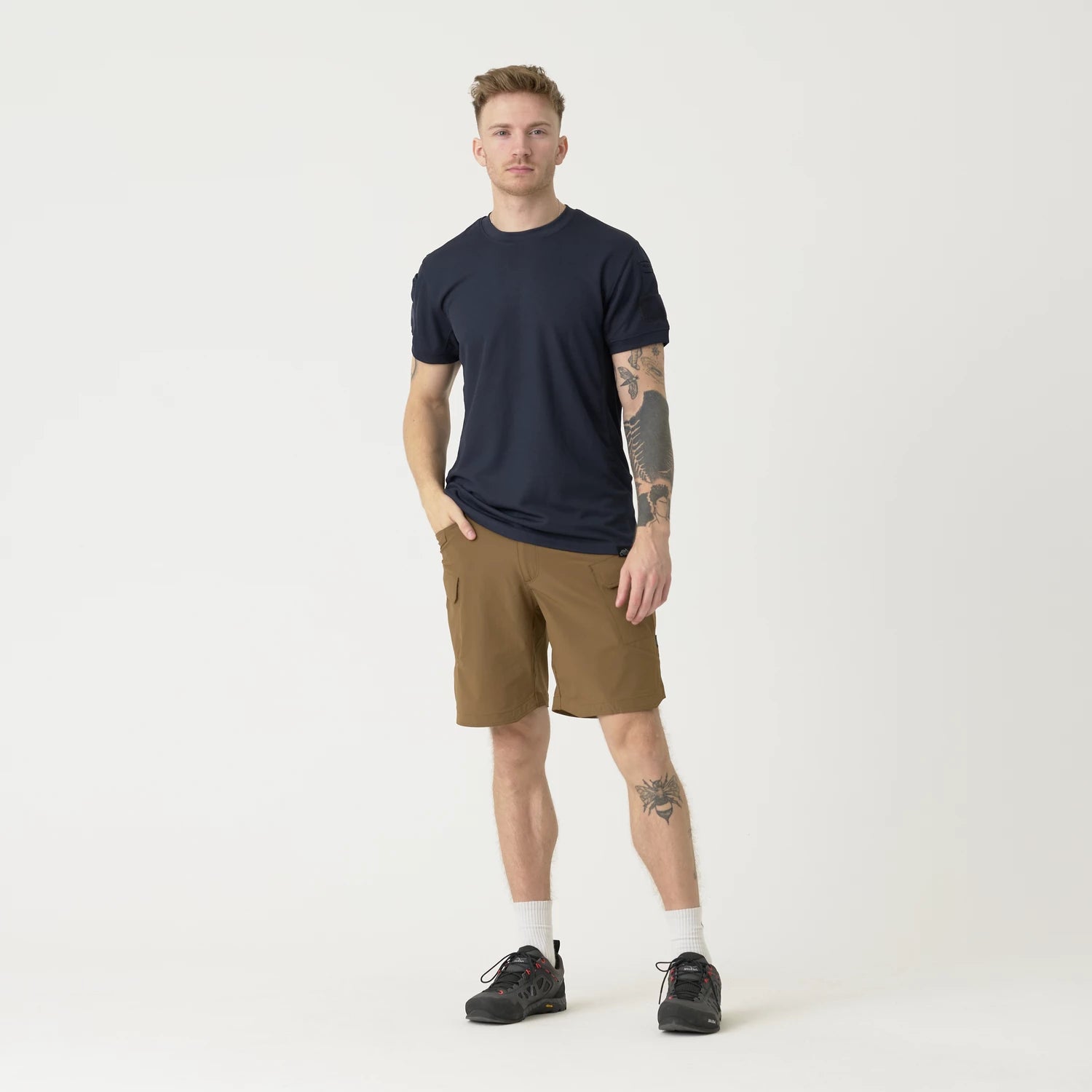 Helikon-Tex OTS 8.5" šortky VersaStretch taktické outdoorové Versa Stretch Lite, Crimson Sky / Black – detail 1