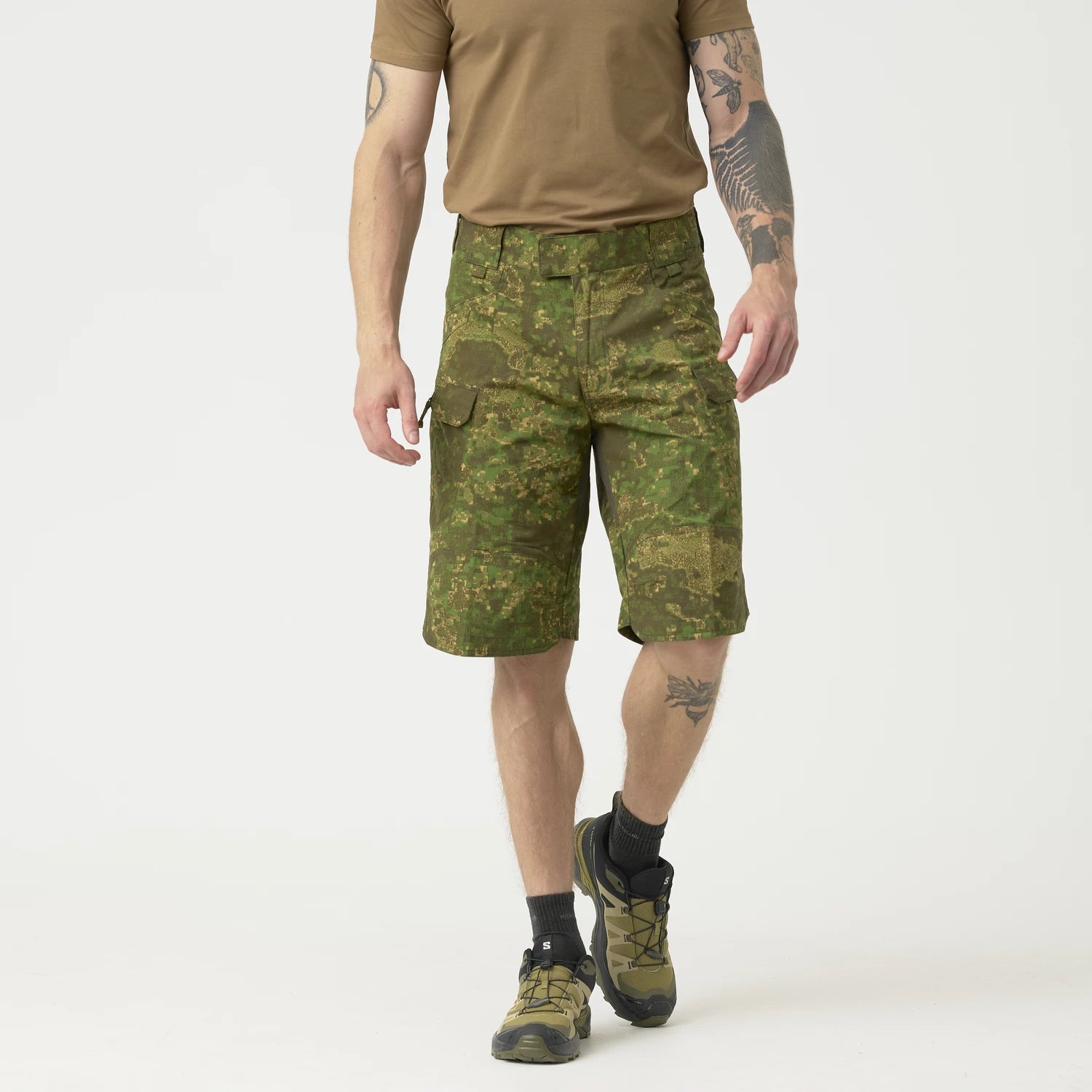 Helikon-Tex UTS Flex nohavice taktické krátke 11'' - NyCo Ripstop - PenCott WildWood™ – detail