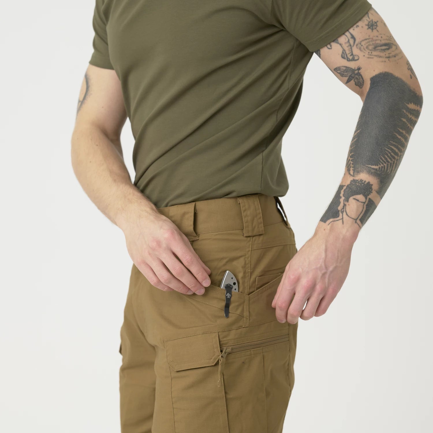 Helikon-Tex Urban Tactical 11" krátke nohavice Rip-Stop polycotton, coyote – detail 4