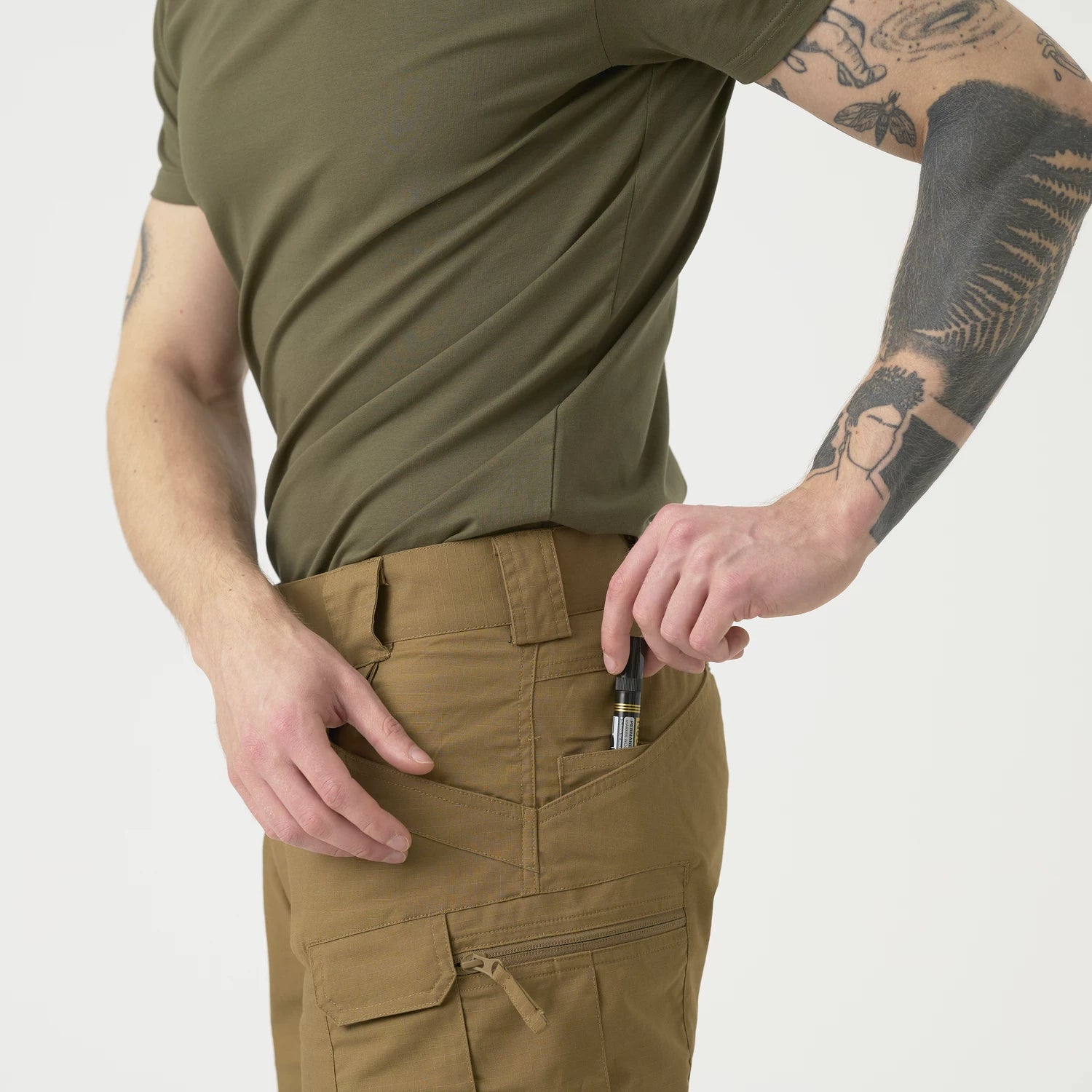 Helikon-Tex UTS krátke nohavice taktické 11'' PolyCotton Ripstop, US Woodland – detail 5