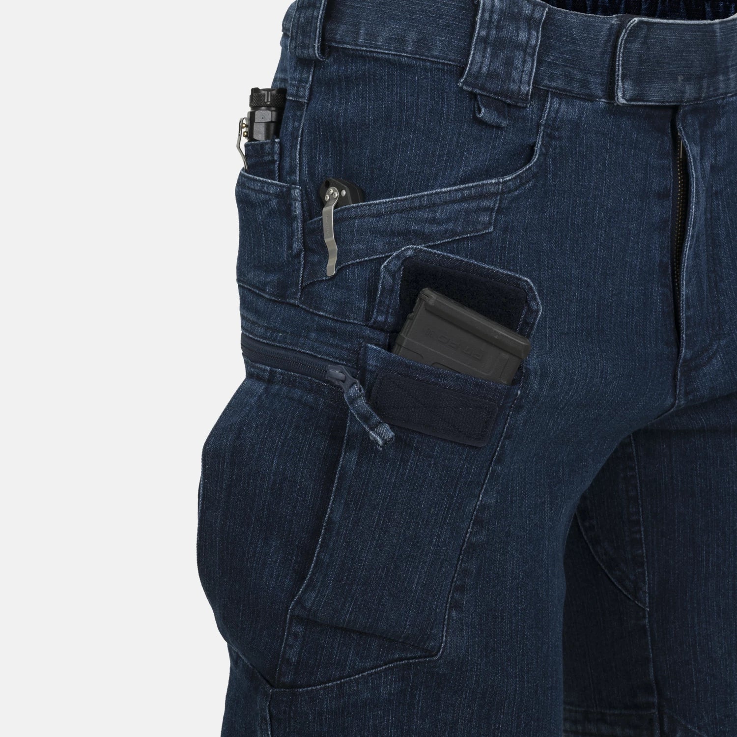 Helikon-Tex UTS krátke nohavice taktické 8.5" - Denim Stretch - Marine Blue – detail 4