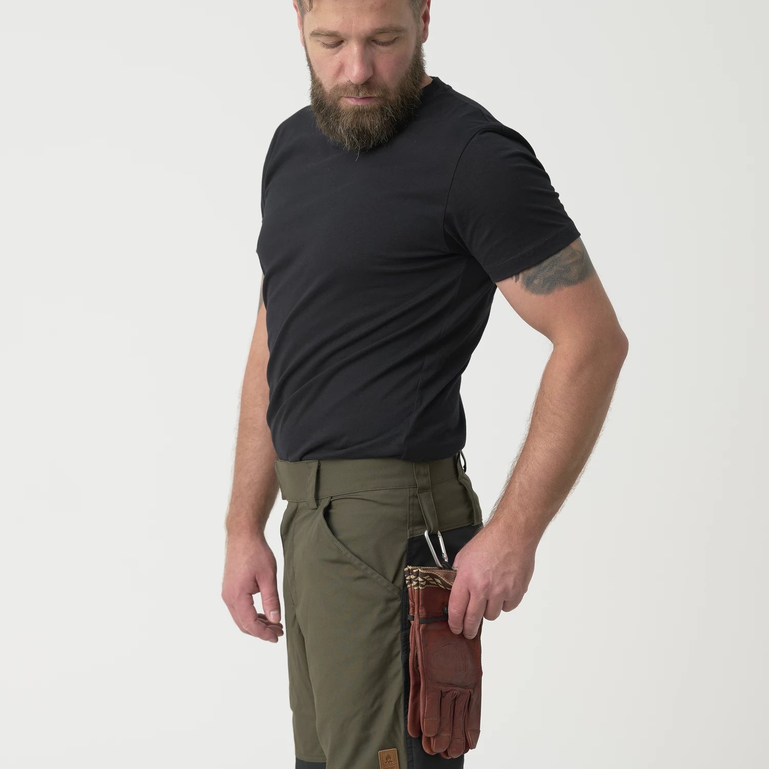 Helikon-Tex WOODSMAN nohavice, popolavo sivé – detail 2