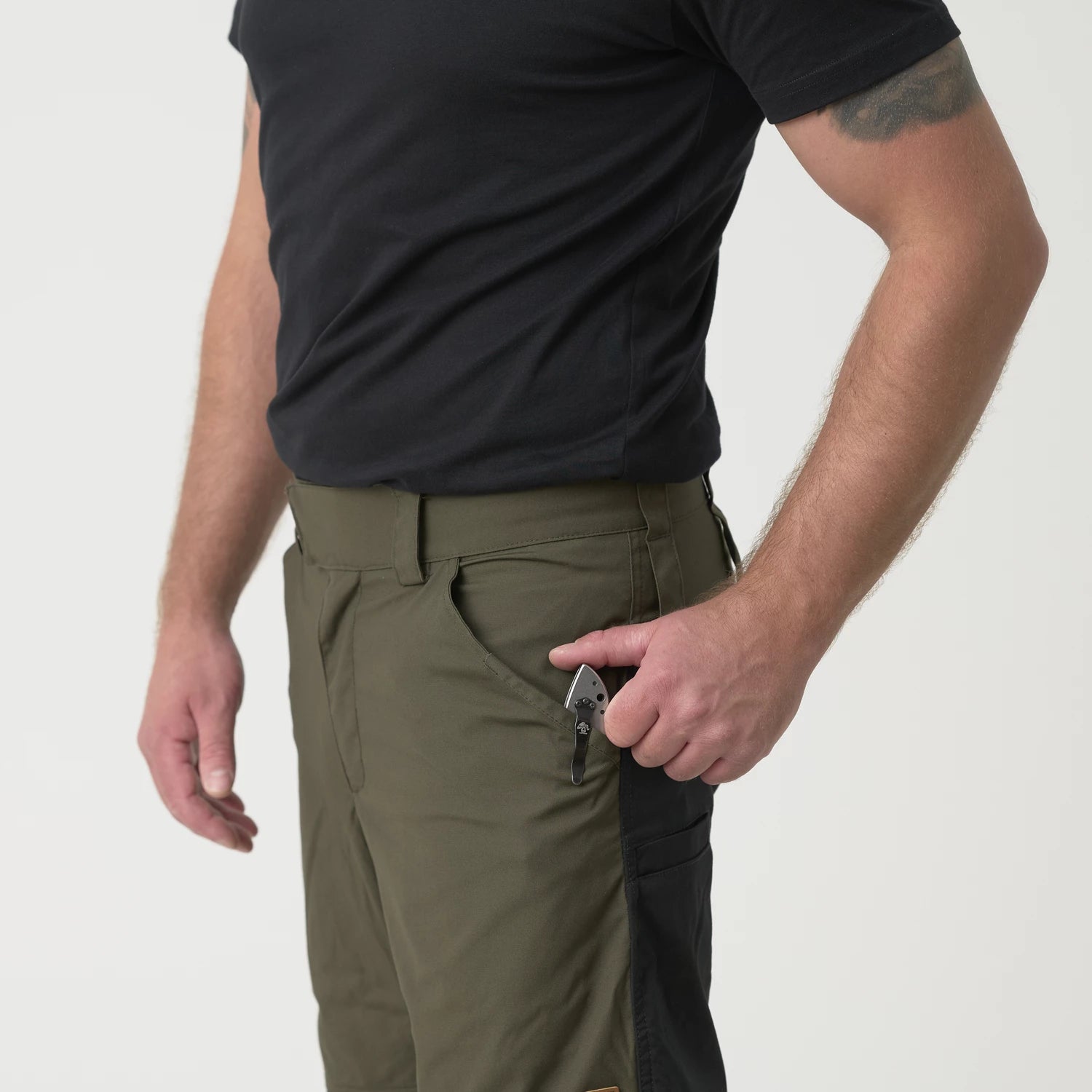 Helikon-Tex WOODSMAN nohavice, Taiga Green / Black – detail 3