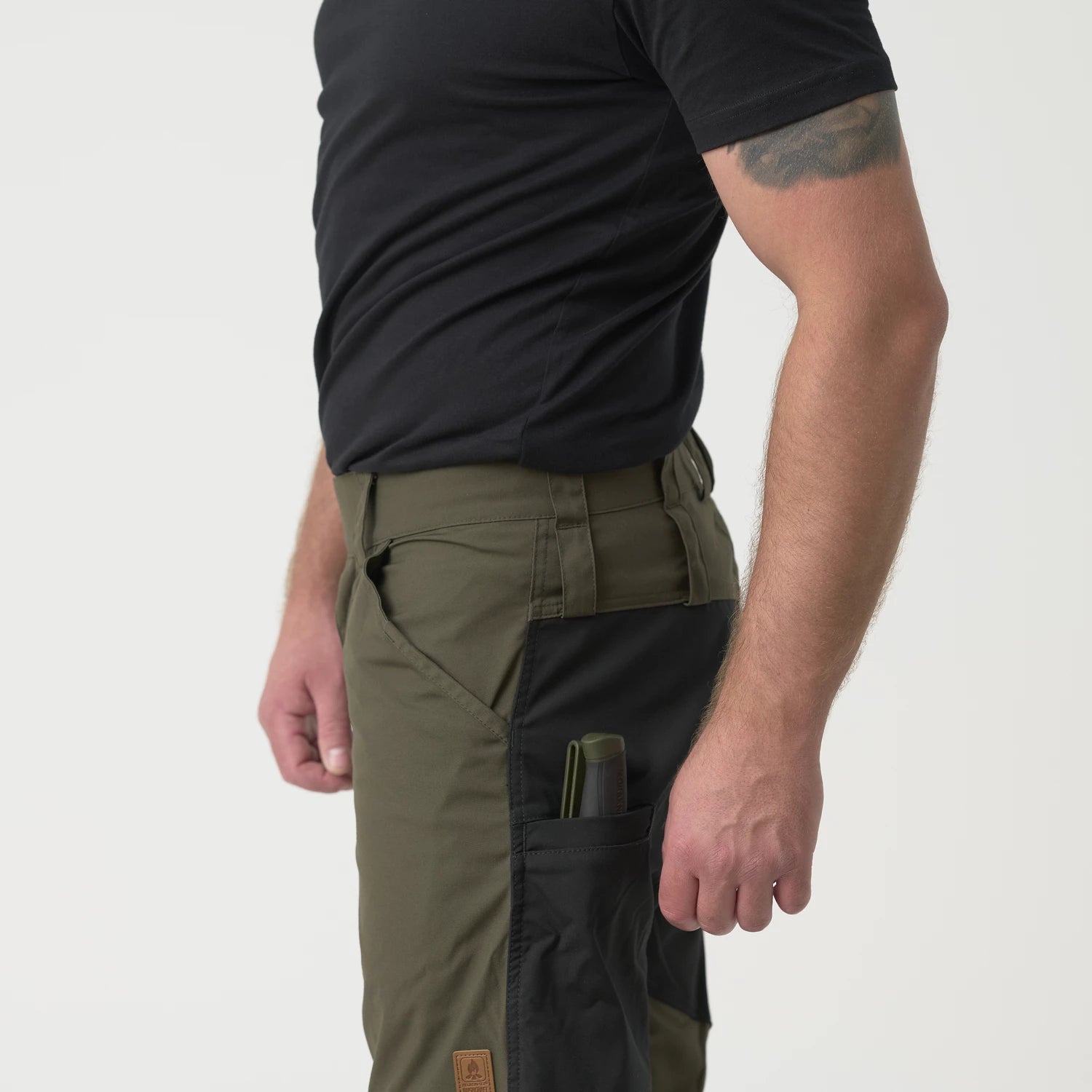 Helikon-Tex WOODSMAN nohavice, Taiga Green / Black – detail 7