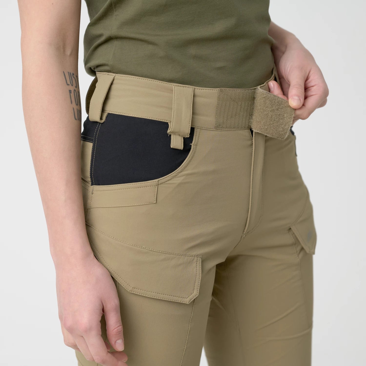 Helikon-Tex VersaStretch outdoorovo nohavice taktické dámske, taiga green – detail 7