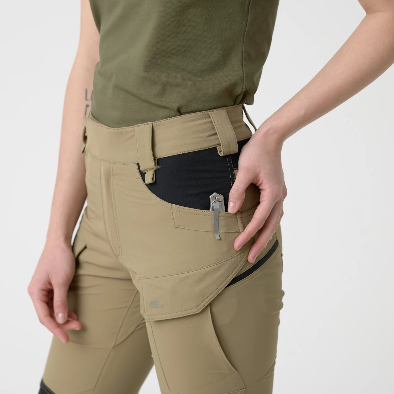 Helikon-Tex VersaStretch outdoorovo nohavice taktické dámske, taiga green – detail 10