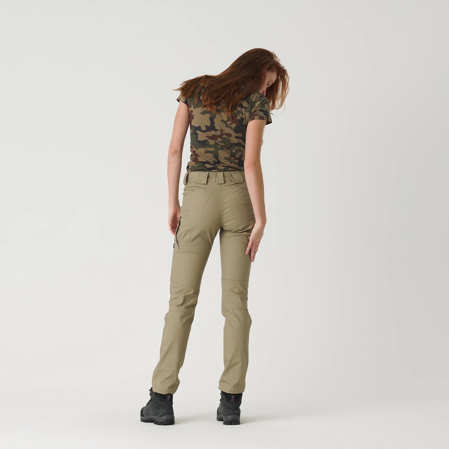 Helikon-Tex UTP Resized mestské nohavice dámske taktické PolyCotton Ripstop, Khaki – detail 3