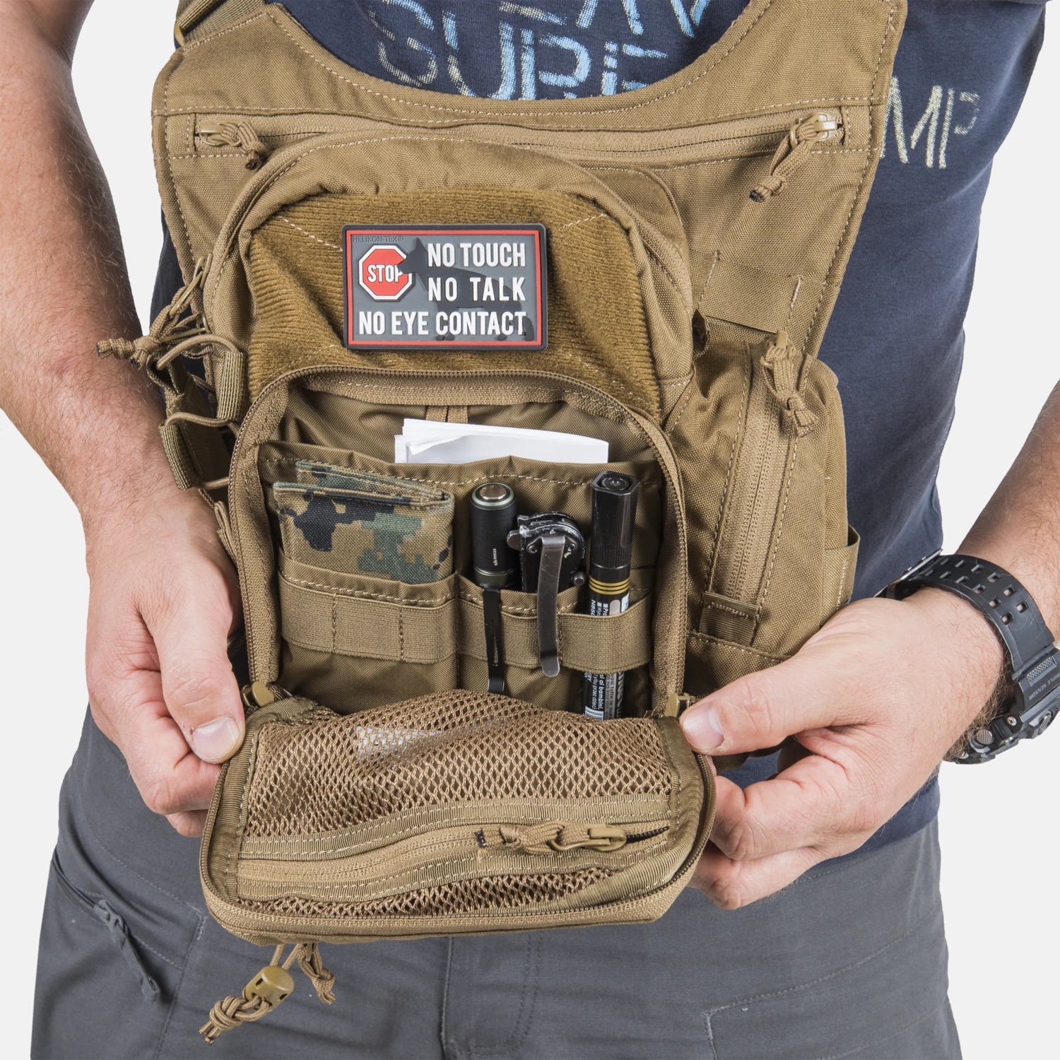 Helikon-Tex EDC taška cez rameno, Shadow Grey – detail 5