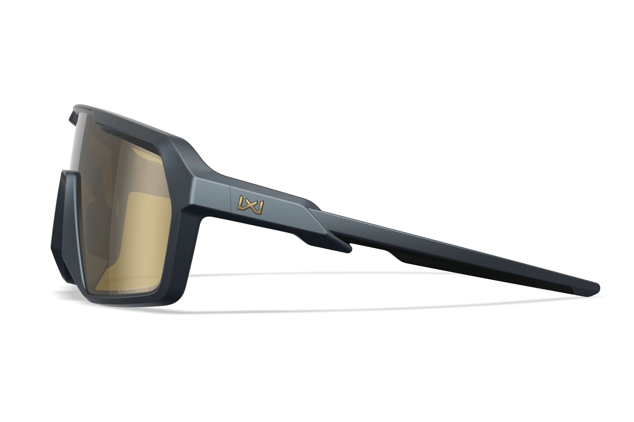 Wiley X Citadel Sunglasses, Captivate Gold Mirror/Matte Graphite Grey