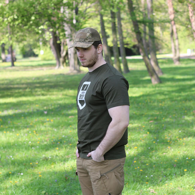 DRAGOWA Kurz-T-shirt Army boy, olivgrün 160g/m2