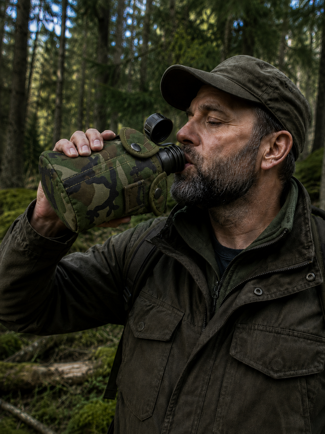 Dragowa Tactical tactical field bottle 1L, woodland