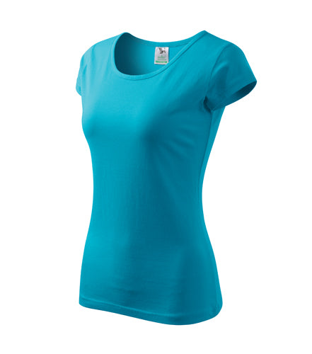 Malfini Pure damen-T-shirt, türkis, 150g/m2