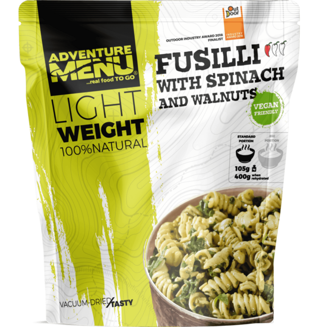 Adventure menu Fussili so Spinat und Walnüssen orechami, 600g