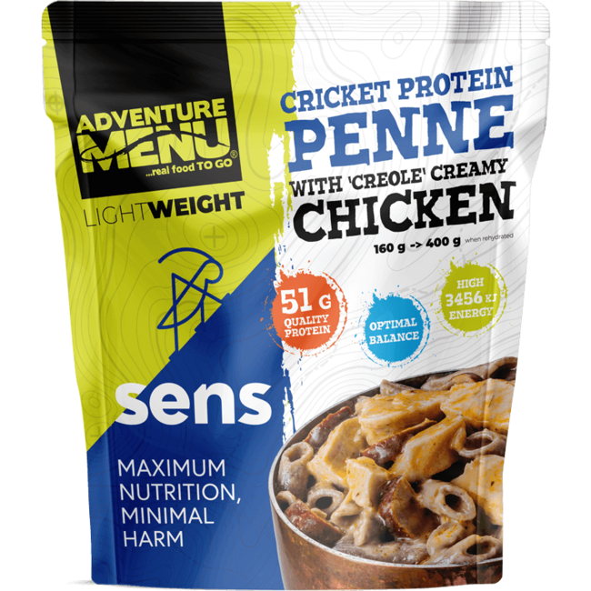 Adventure menu SENS Ger.: Grillen Protein- penne s Hähnchen mäsom v kreolskej Sahne- Soße, 400g