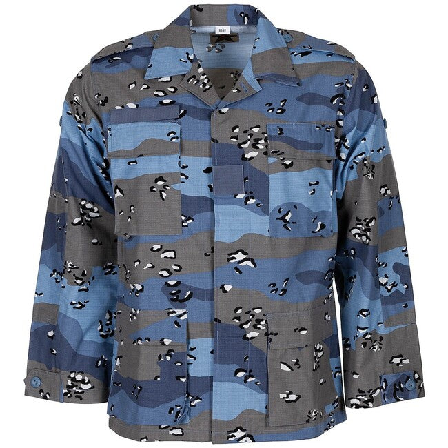 MFH Amerikanische Feldbluse BDU Rip stop, chocolate chip blue camo