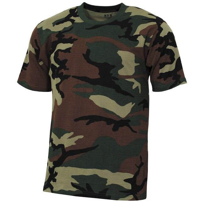MFH American Streetstyle T-shirt mit kurzen Ärmeln, woodland