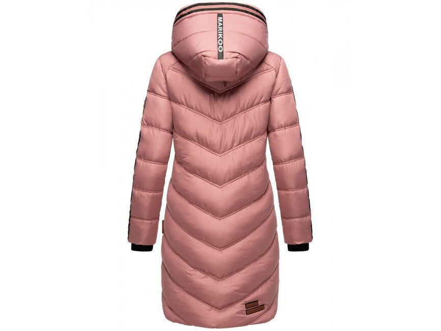 Marikoo ARMASA damen-winterjacke, dark rose