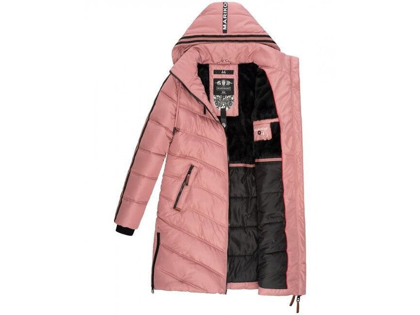 Marikoo ARMASA damen-winterjacke, dark rose