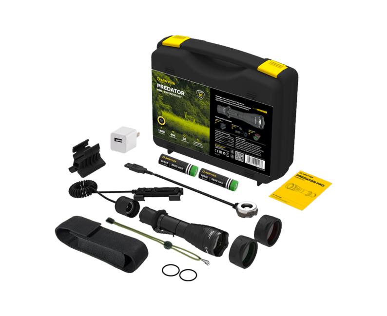 ArmyTek Predator Pro Magnet USB Extended taktisches set, warmweiß