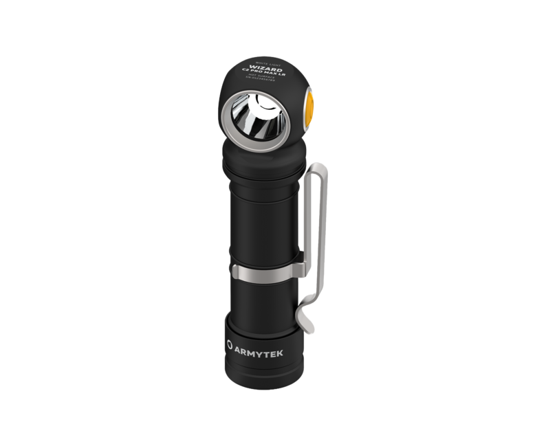 ArmyTek Wizard C2 Pro Max LR Weiße LED-taschenlampe mit Gürtelclip, mit Batteriepack 4150 lm