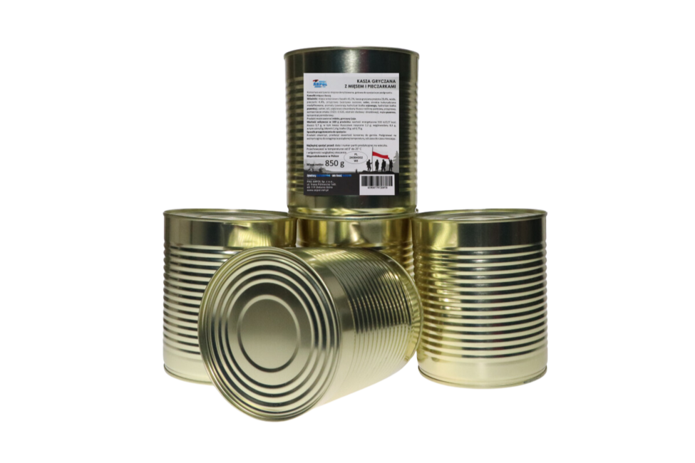 Arpol Militärkonserve - Buchweizenbrei mit Fleisch und Pilzen, 850g
