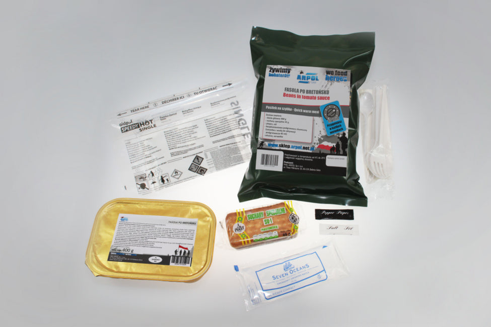 Arpol PNS5-Lebensmittelration Bohnen auf Bretonische Art, 345g
