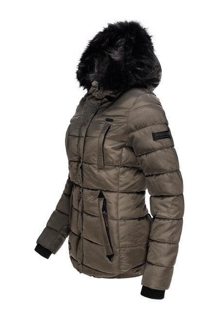 Marikoo LOTUSBLUTE damen-winterjacke, anthracite