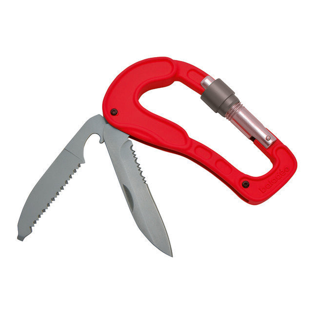 Baladeo ECO211 Klippenkarabiner + 2 Klingen, rot