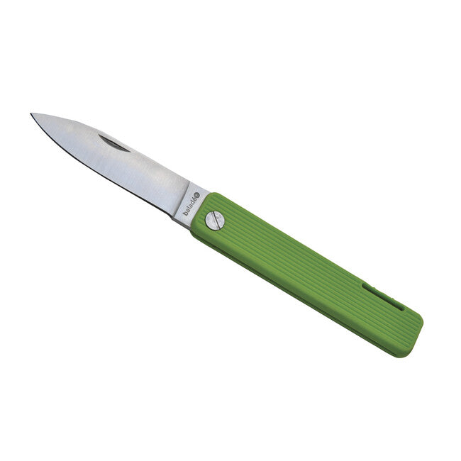 Baladeo Papagayo ECO355 taschenmesser, Klinge 7,5 cm, Stahl 420, Griff TPE lime