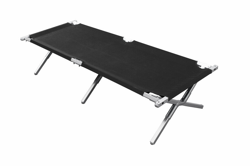 BasicNature Alu-Kampfliege Reiseliege schwarz 210 cm
