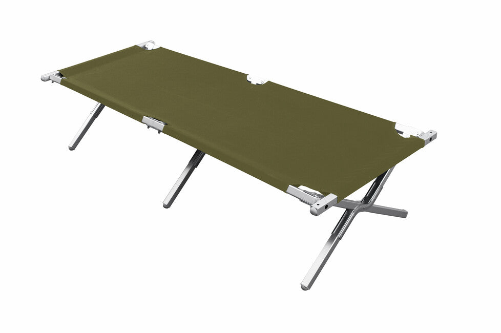 BasicNature Alu-Kampfliege Reiseliege oliv 210 cm