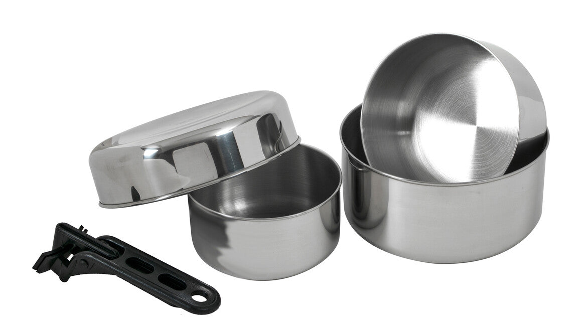 BasicNature Biwak 2 edelstahl Camping-besteck-set