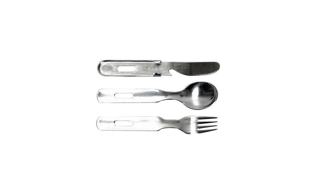 BasicNature Biwak Trekking-Besteck 3 Segmente