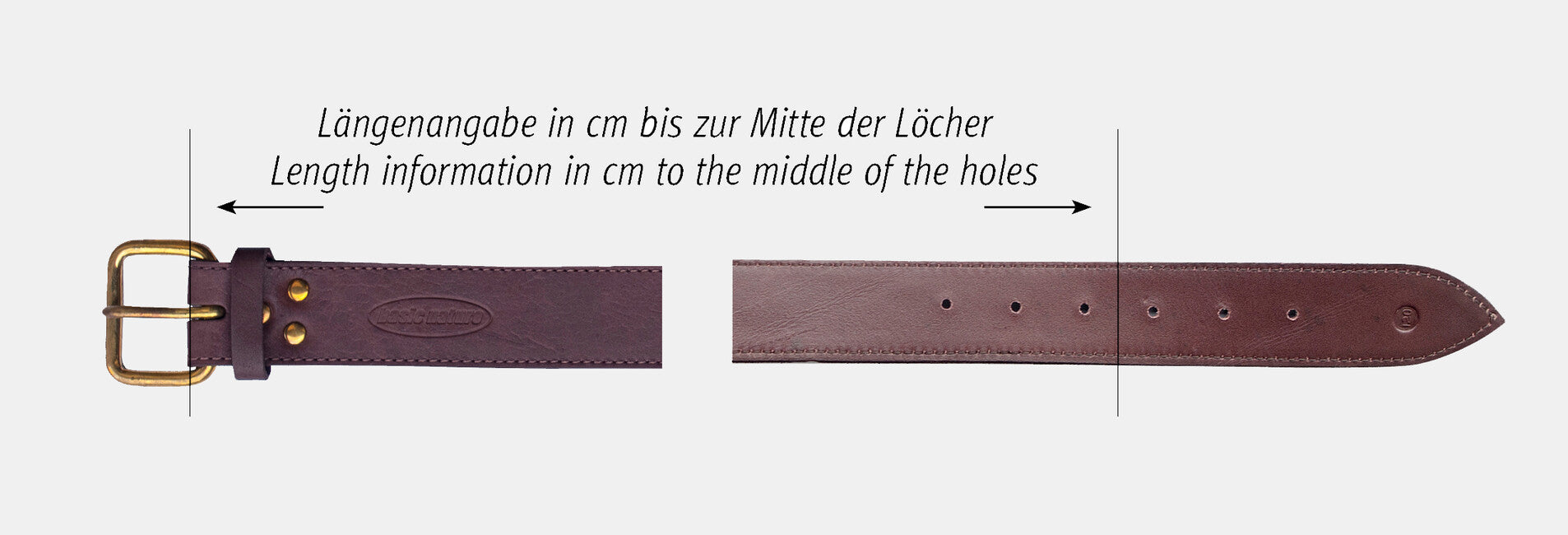 BasicNature Classic Geldgürtel mokka 80 cm