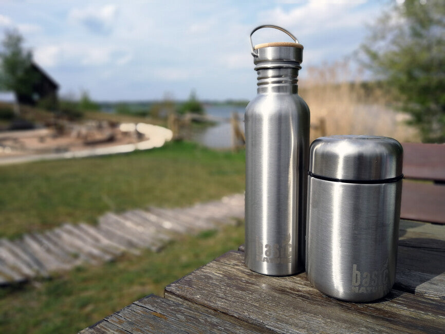 BasicNature Lebensmittelbehälter aus Edelstahl 0,4 l