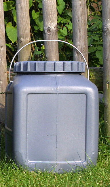 BasicNature Weithals-Flüssigkeitsbehälter quadratisch 20 l, grau