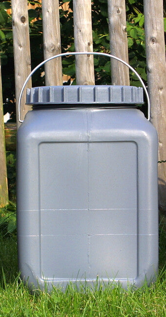 BasicNature Weithals-Flüssigkeitsbehälter 25 l quadratisch, grau