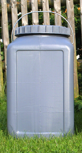 BasicNature Weithals-Flüssigkeitsbehälter quadratisch 30 l, grau