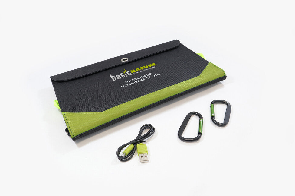 BasicNature Powerbank Solar Ladegerät 5V / 21W