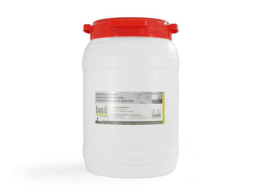BasicNature Weithalsfass 20 l, weiß