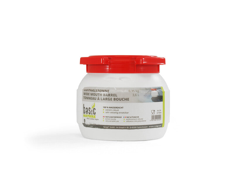 BasicNature Weithalsfass 3,6 l, weiß