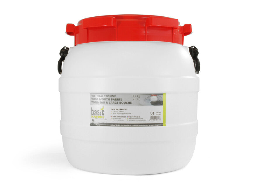 BasicNature Weithalsfass 41,5 l, weiß