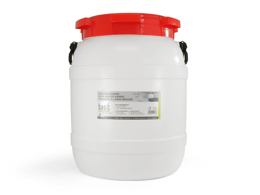 BasicNature Weithalsfass 54 L, weiß