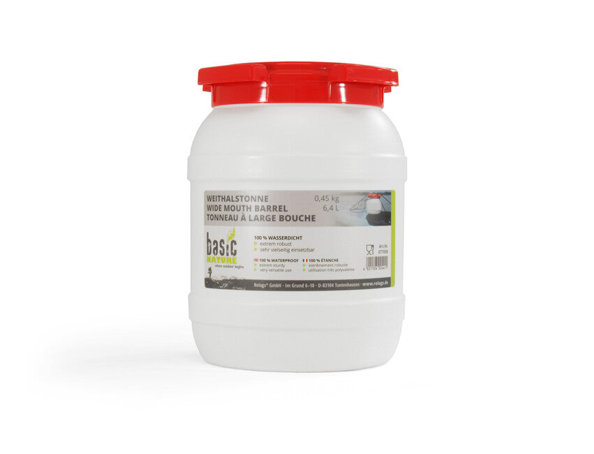 BasicNature Weithalsfass 6,4 l , weiß